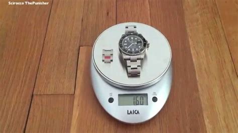 rolex submariner weight in grams